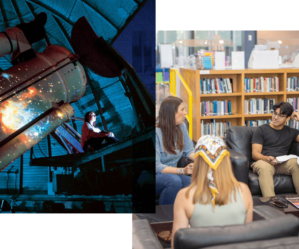 Uninversity of Arizona student at Observatory